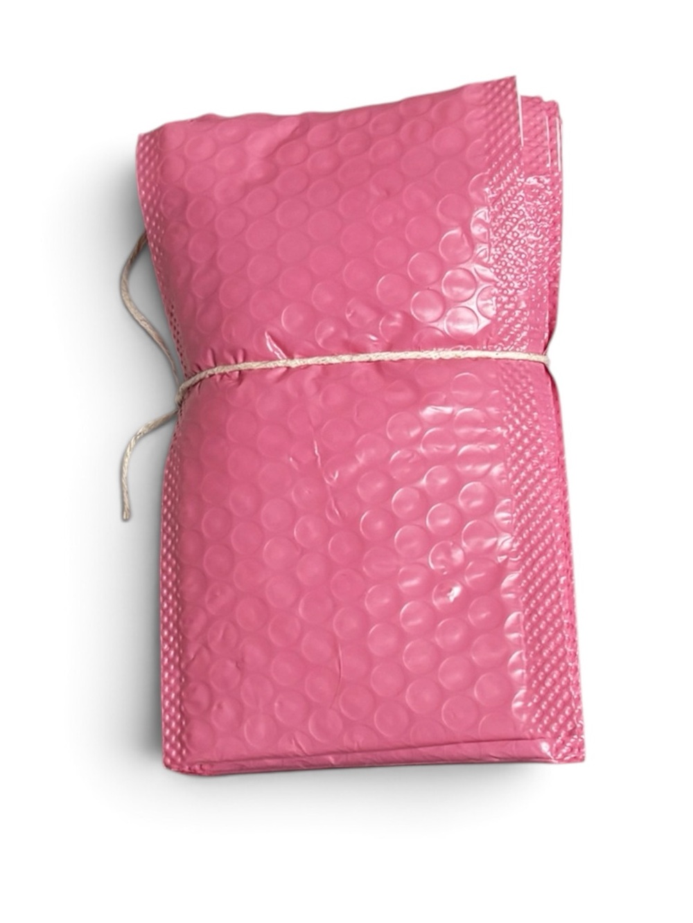 10 6”x5”Pink Bubble Mailers & 10 Thank You or Mailing Stickers-Keychain Size